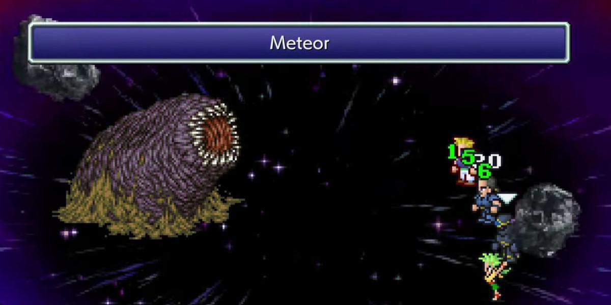Lançando Meteor em Final Fantasy 6