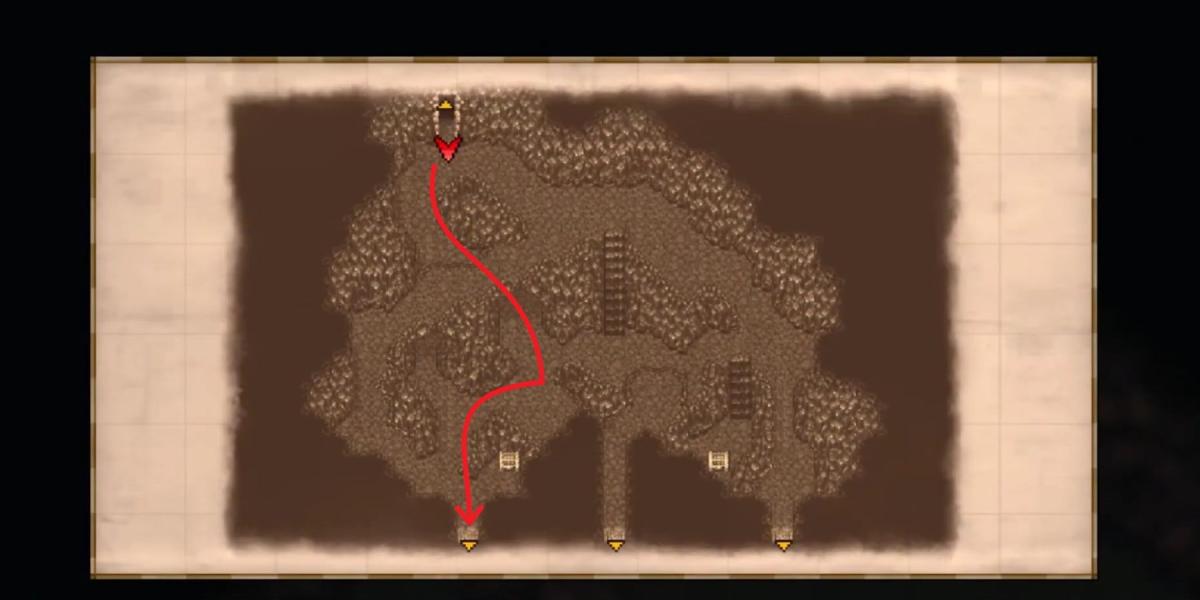 Mapa da Caverna para o Castelo Antigo em Final Fantasy 6