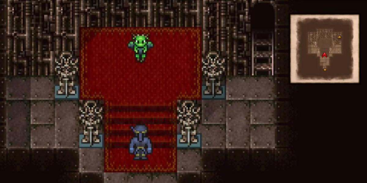 Shadow encontra um dragão lendário em Final Fantasy 6
