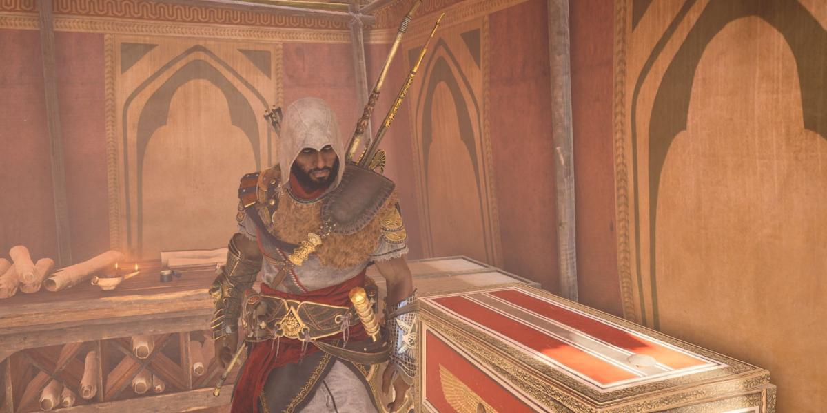 Assassin's Creed Origins - Bayek localizando o tesouro