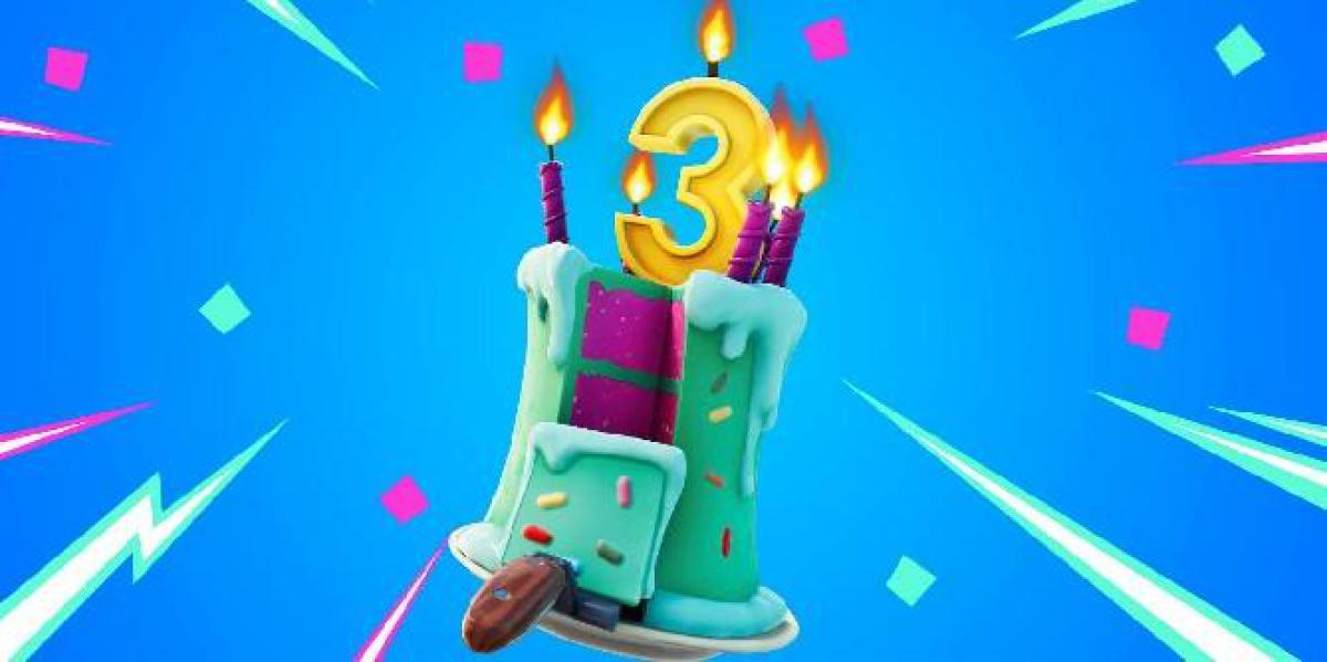 Onde estão os bolos de aniversário em Fortnite