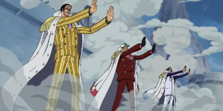 One Piece: Os Almirantes da Marinha são do nível Yonkou?