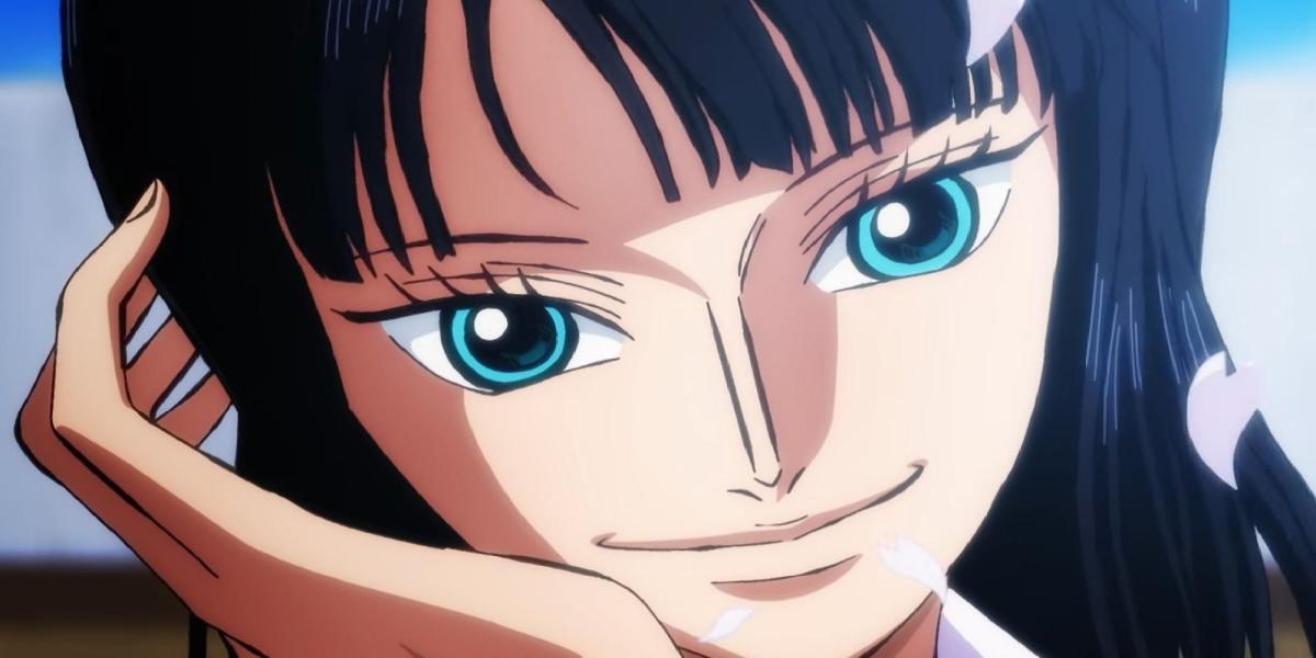 Close up de Nico Robin durante One Piece Episódio 1000
