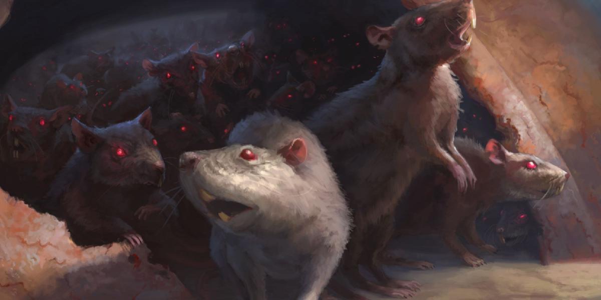 Uma colônia de ratos de olhos vermelhos emerge de seu ninho