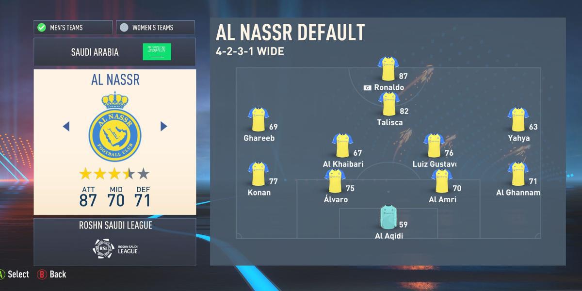 Al Nassr no FIFA 23