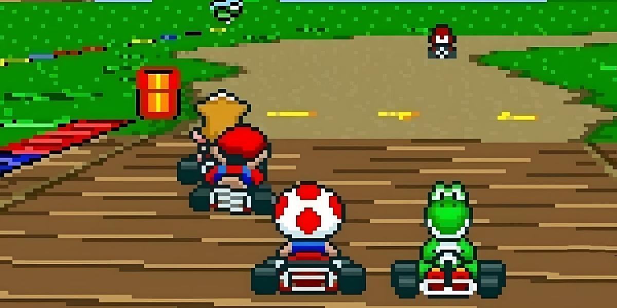 Super Mario Kart rodando no SNES Classic