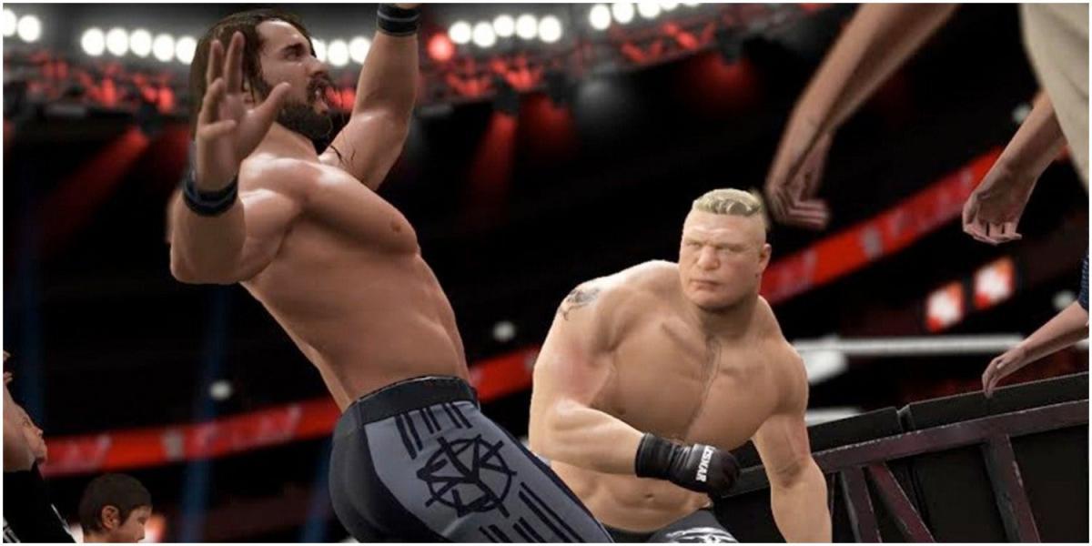 Brock Lesnar bate em Seth Rollins