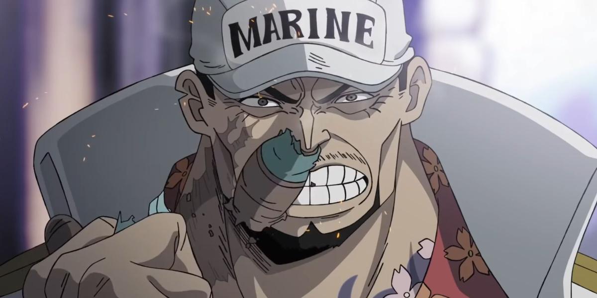 One Piece Akainu com raiva