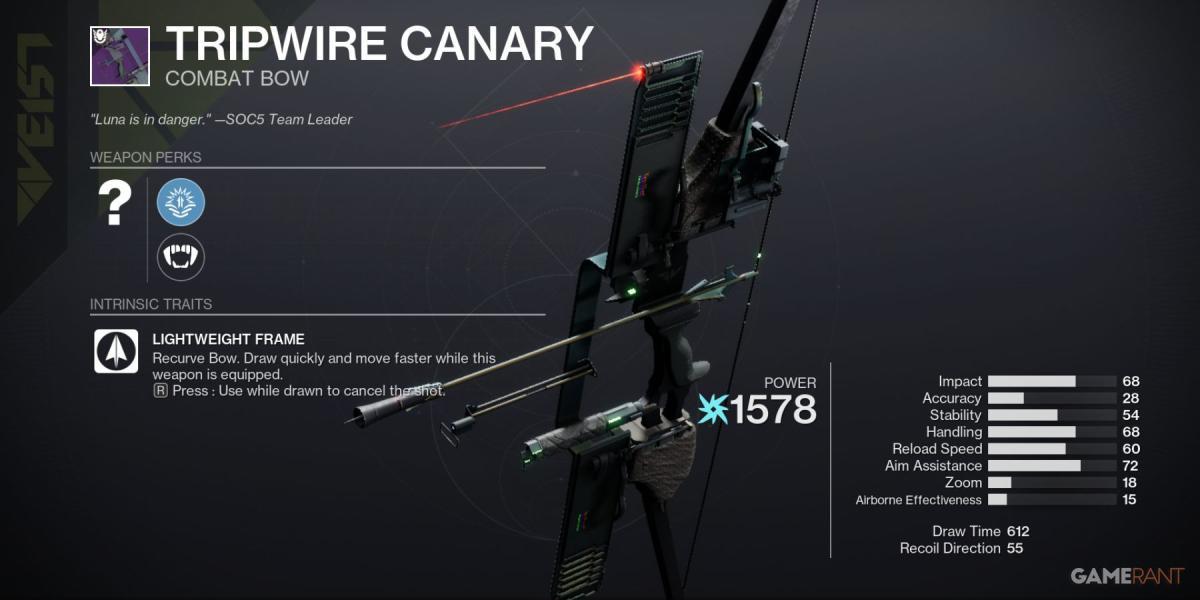 Destiny 2 Tripwire Arco Canário