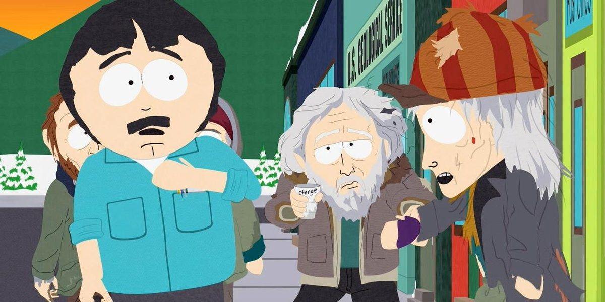 Randy em Night Of The Living Homeless, um episódio de South Park