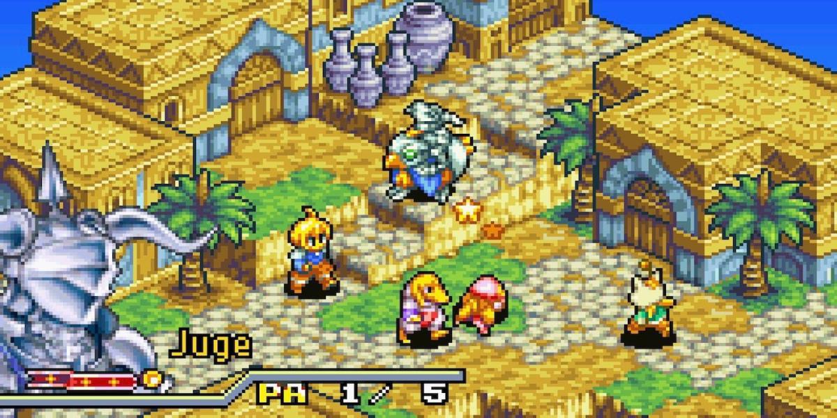 Captura de tela do jogo Final Fantasy Tactics Advance