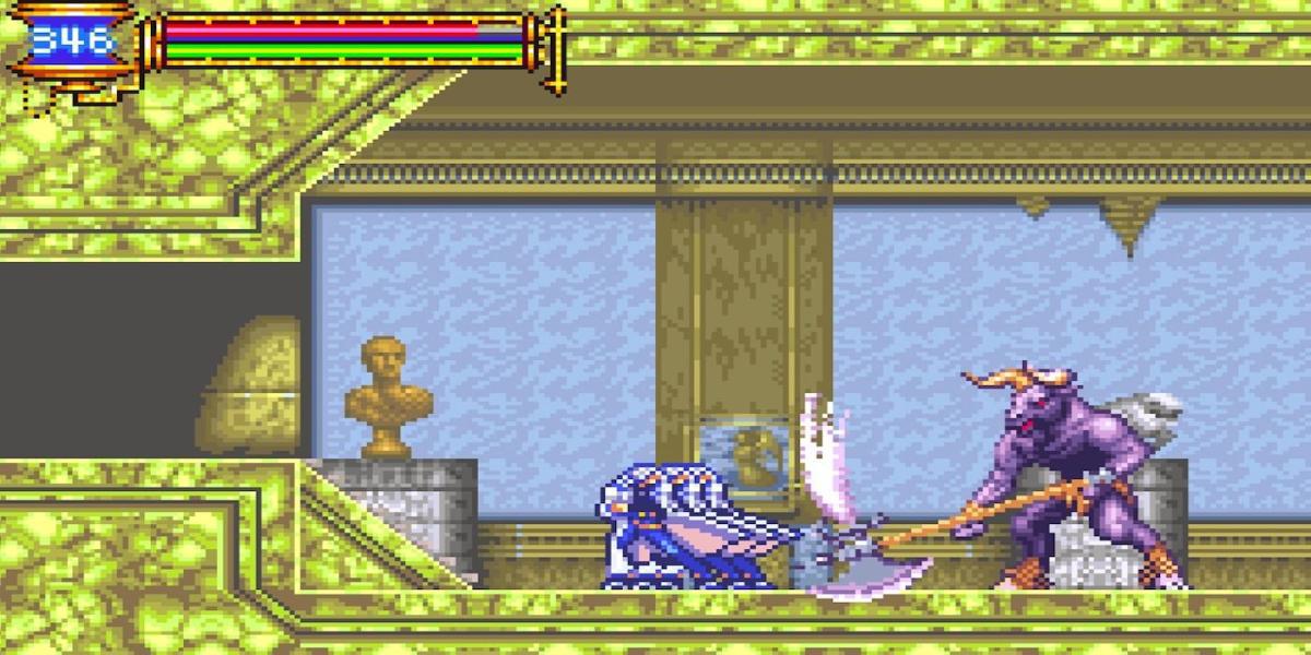Captura de tela do jogo Castlevania Aria Of Sorrow