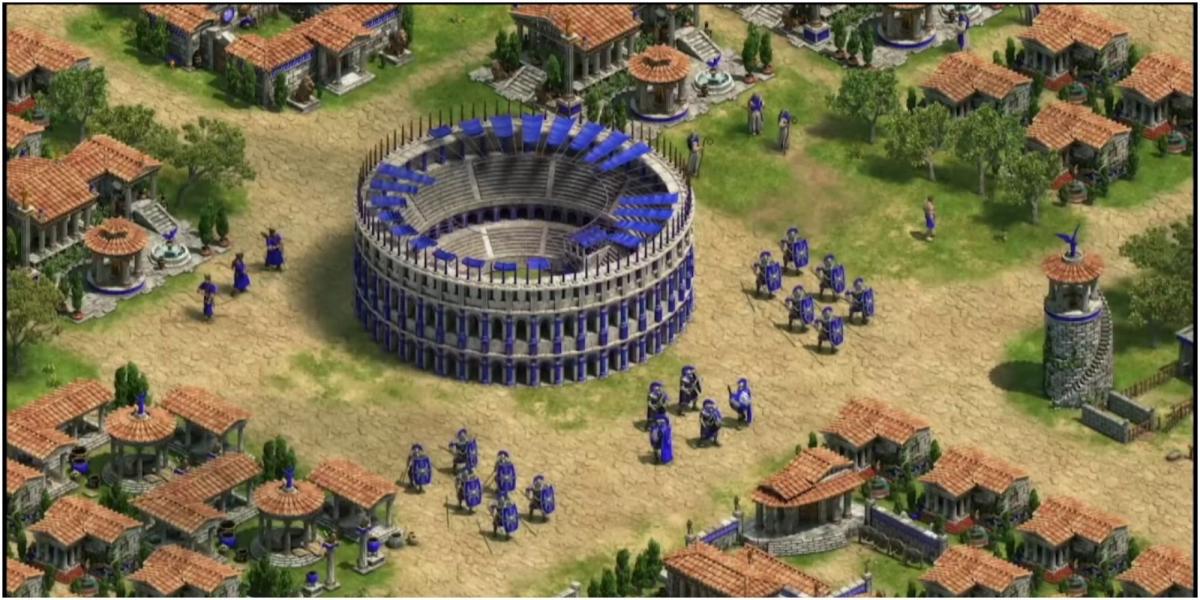 Age of Empires um coliseu construído