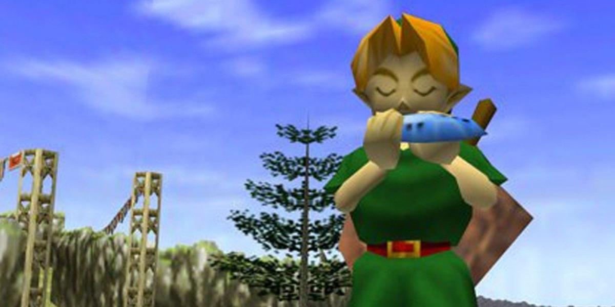 Link tocando sua ocarina