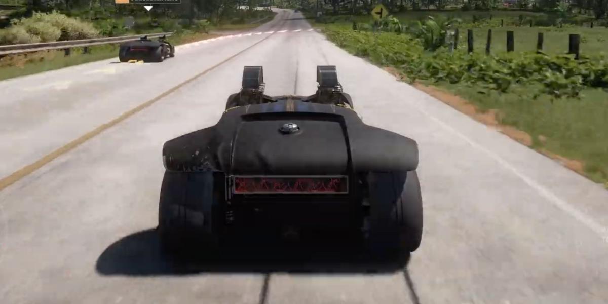 Jogador dirige um modelo de carro Hot Wheels para ultrapassar a concorrência
