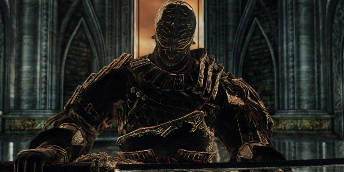 Dark Souls 2 Sir Alonne esperando o jogador lutar