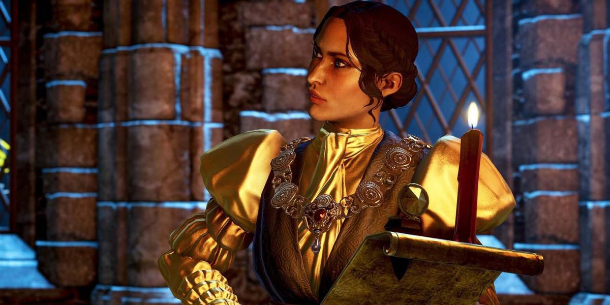 Josephine olhando para a esquerda em Dragon Age: Inquisition