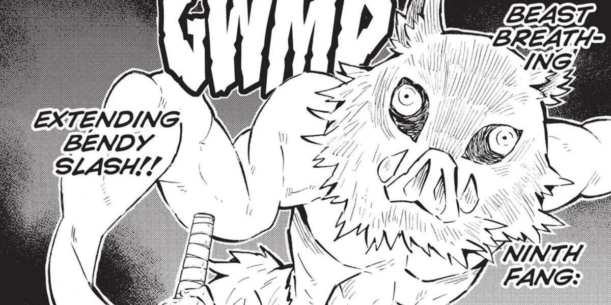 Demon Slayer Inosuke Hashibira Beast Breathing_= Nona Fang - Extending Bendy Slash