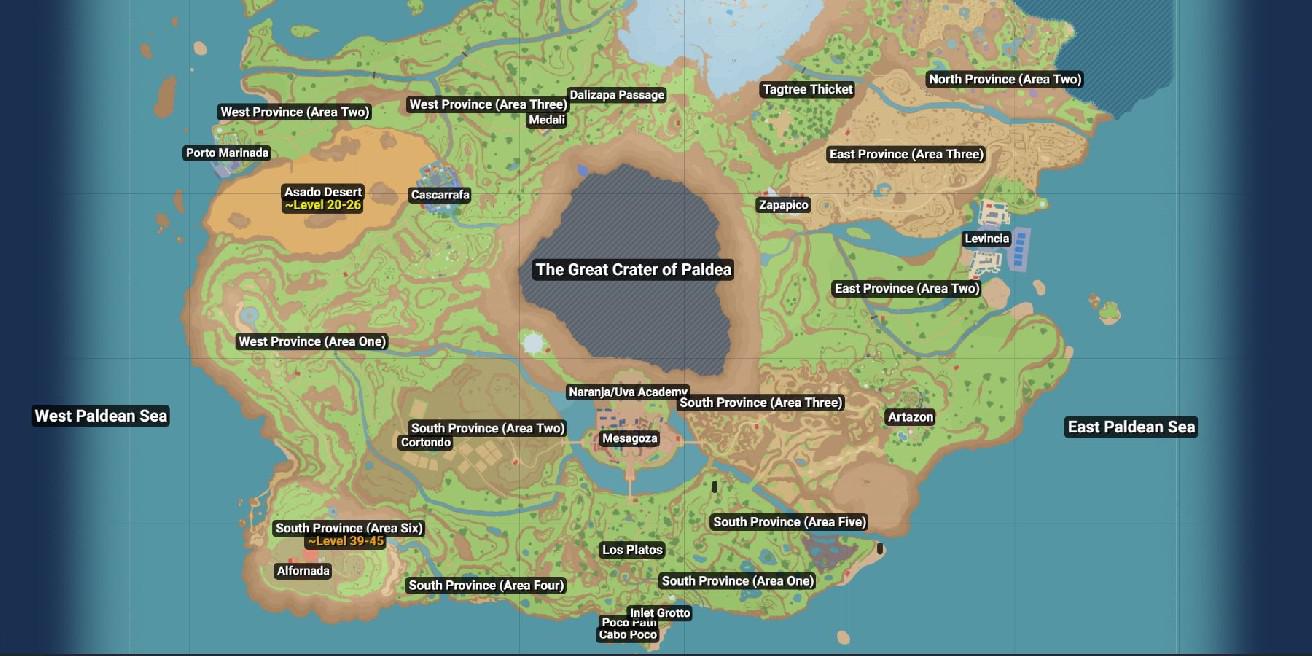Os fãs de Pokemon Scarlet e Violet criam um mapa interativo útil
