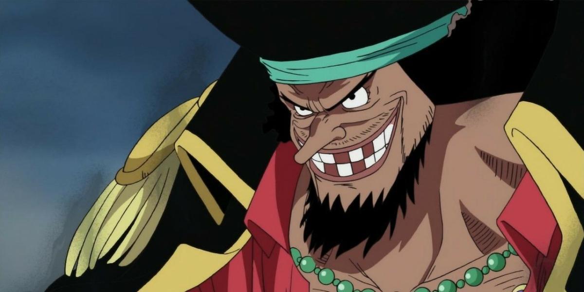 One Piece Barba Negra sorrindo