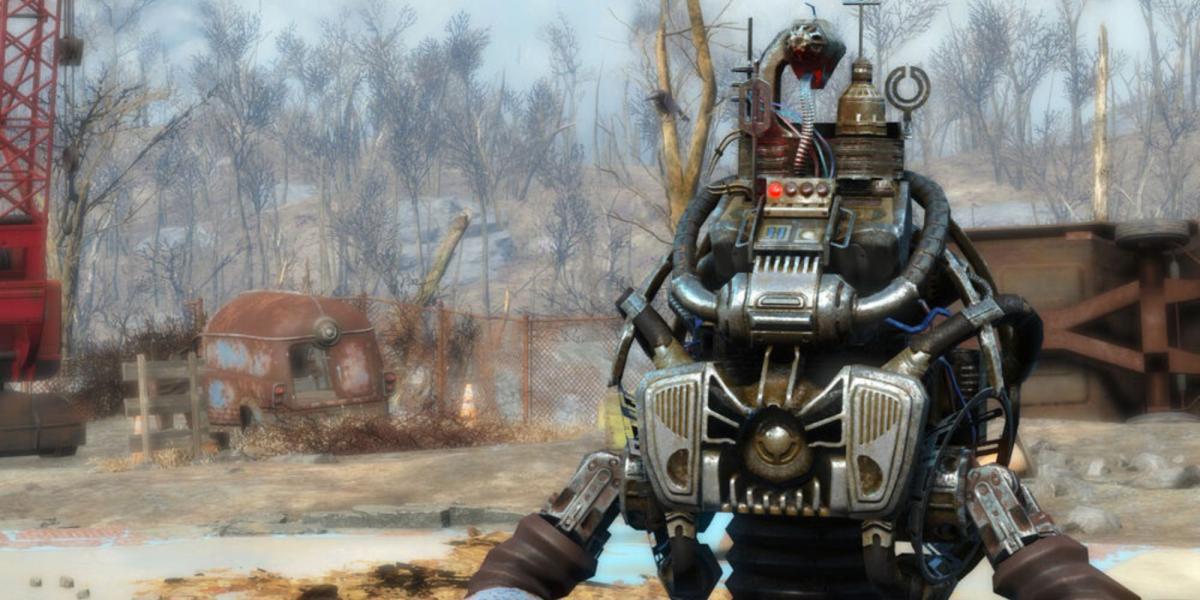 Fallout 4 Automatron Companion em diálogo