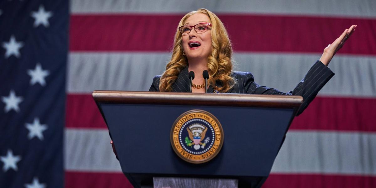 Meryl Streep como a presidente em Don't Look Up