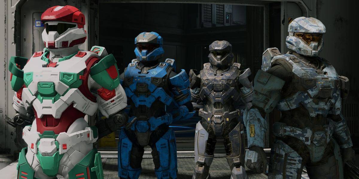 Halo Infinite quatro spartans multijogador antes da partida