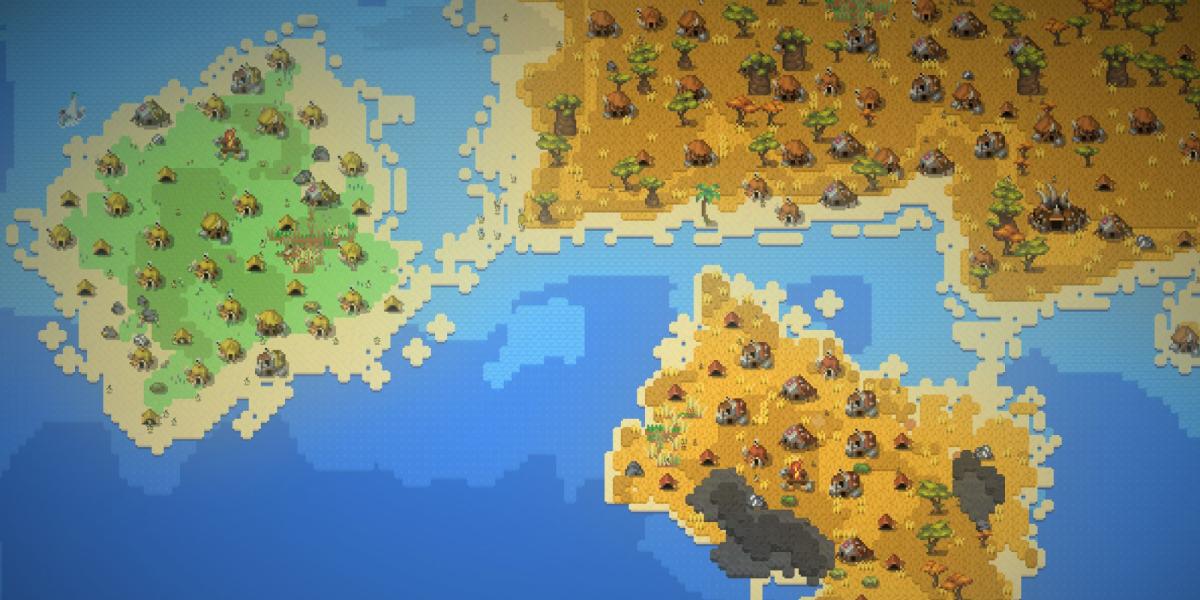 Ilhas conectadas no Worldbox - God Simulator