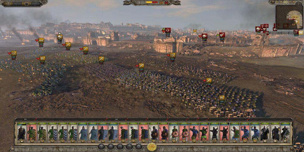 Jogabilidade de batalha de Total War: Attila