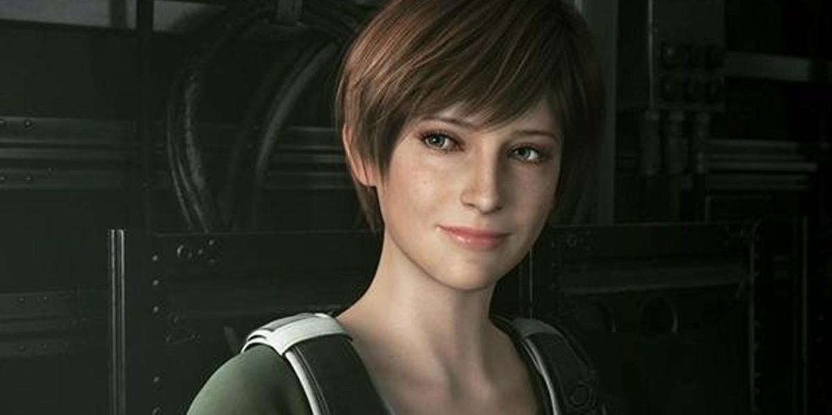 Rebecca Chambers sorri em Resident Evil