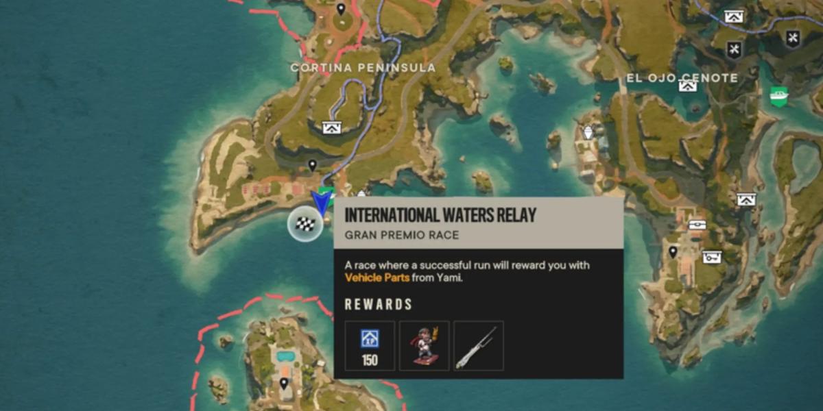 Localização do revezamento Far Cry 6 International Waters