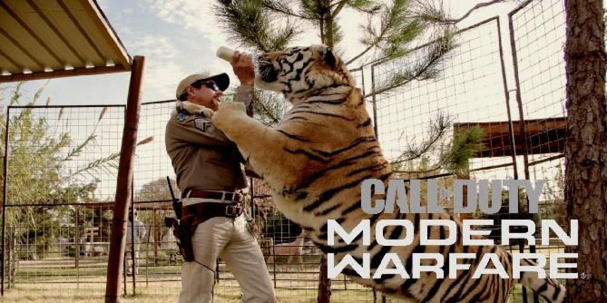 Pacote Call of Duty: Modern Warfare Fire Claw 3 claramente inspirado na série Tiger King Netflix
