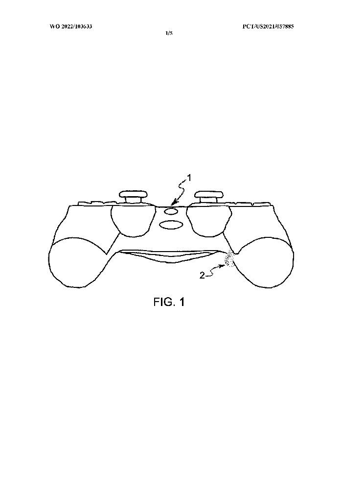 Patente recém-publicada mostra controlador de jogo com roda de rolagem