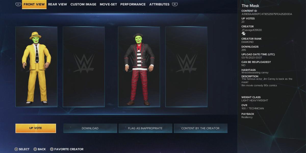 wwe-2k23-best-caws-based-on-movie-personagens-the-mask