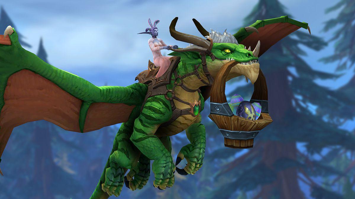 World of Warcraft Dragonflight Noblegarden Egg Basket Dragonriding