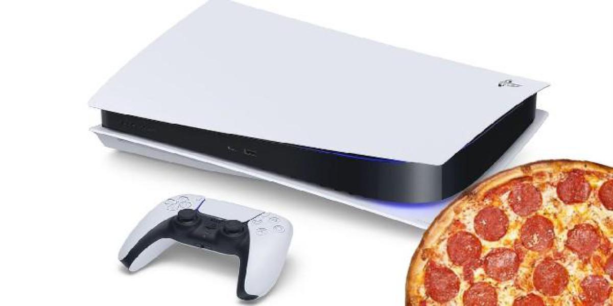PlayStation 5 recriado como pizza por dominós