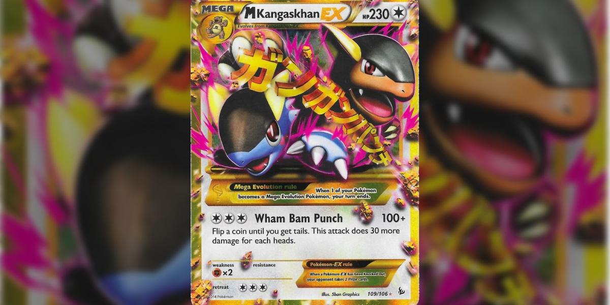 pokemon tcg poderoso cartão incolor mega cangaskhan.