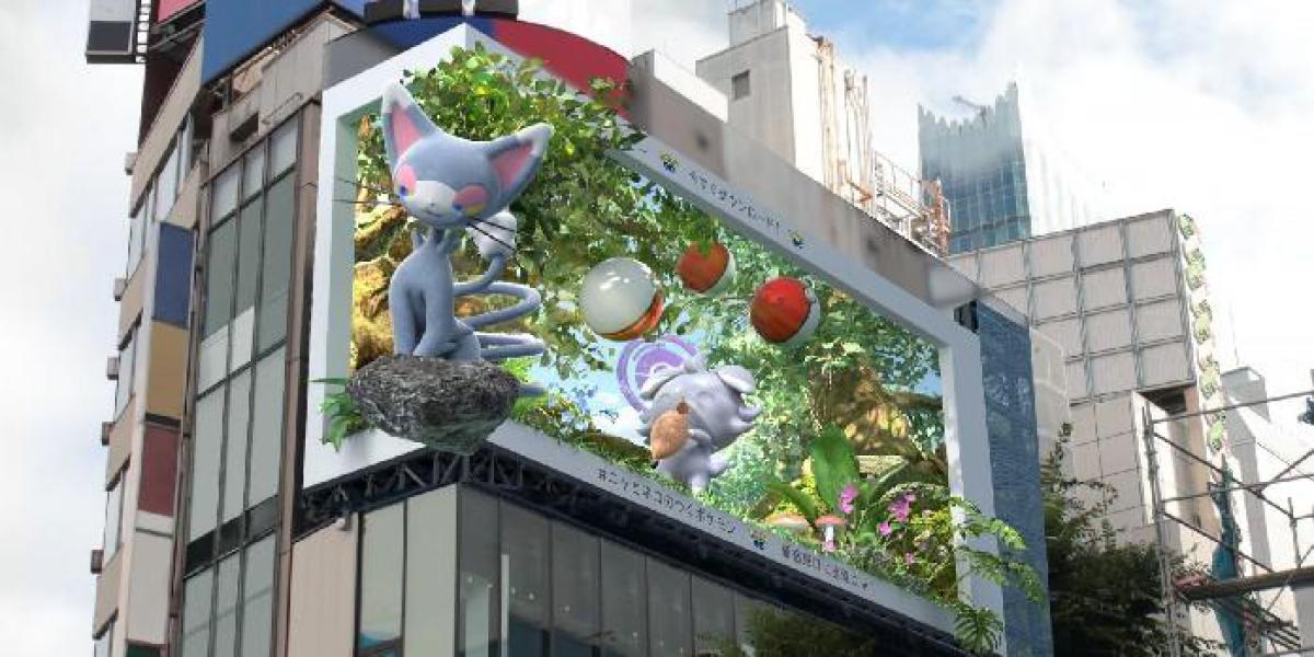 Pokemon Cats aparecem em outdoor 3D em Tóquio