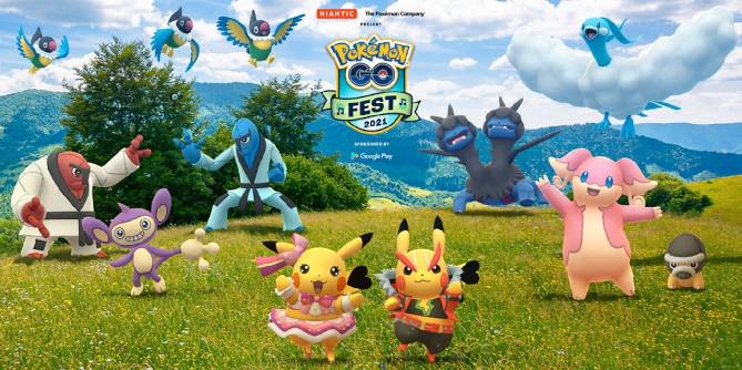 Pokemon GO Fest - spawns de habitat durante todo o dia 1