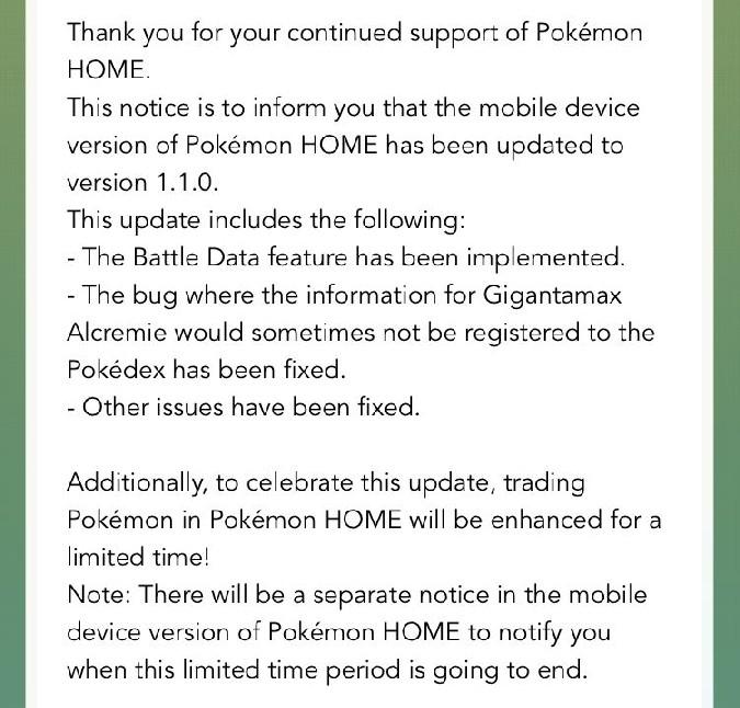 Pokemon Home permite que os jogadores troquem com amigos, mas há um problema
