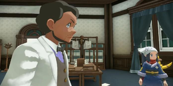 Pokemon Legends: Arceus Edit mostra como é o professor Laventon sem o chapéu