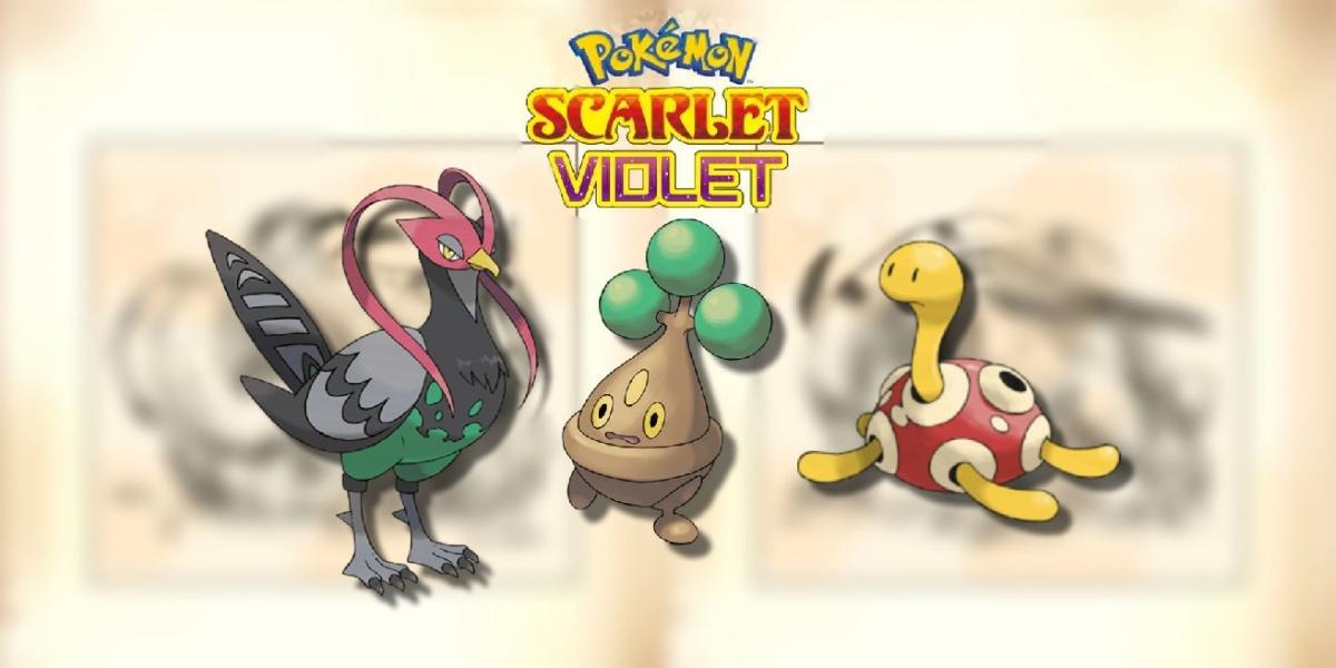 Pokemon Scarlet e Violet Fan Designs Paradox Unfezant, Bonsly e Shuckle