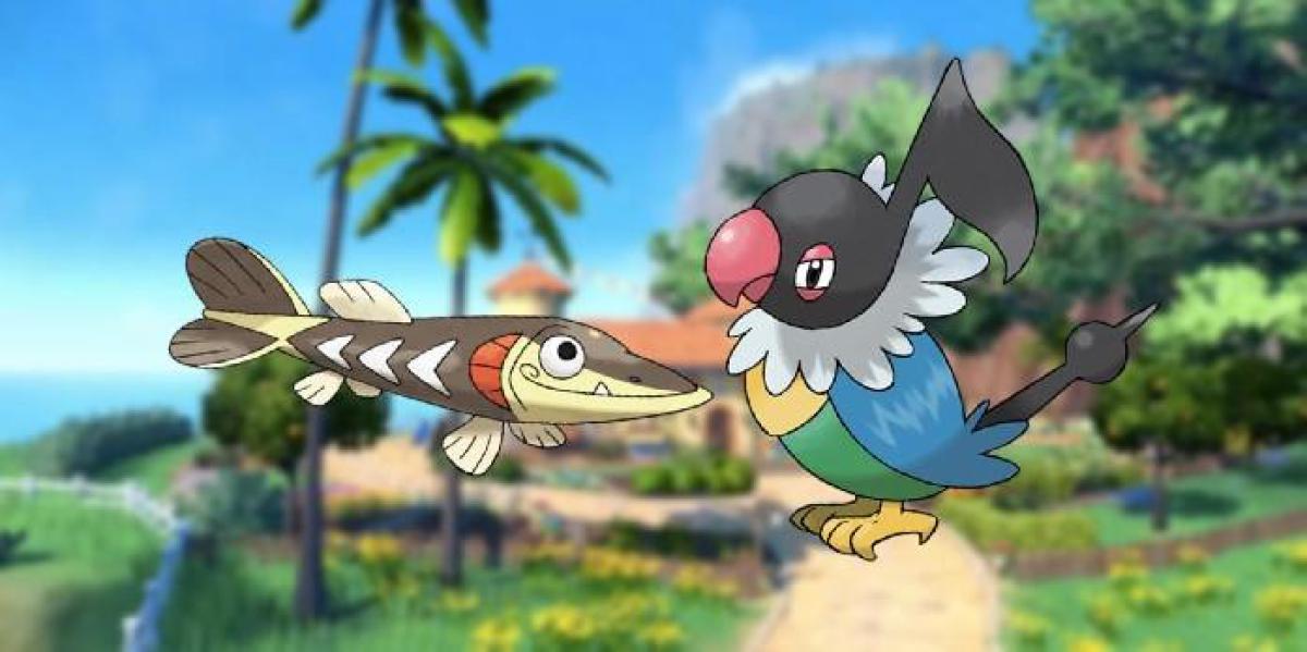 Pokemon Scarlet e Violet Leaker revelam novas linhas de Pokemon de peixes e papagaios