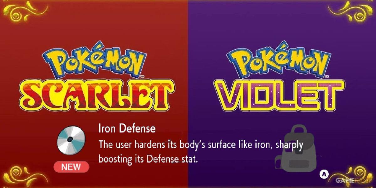 Pokemon Scarlet & Violet: Como obter Iron Defense TM