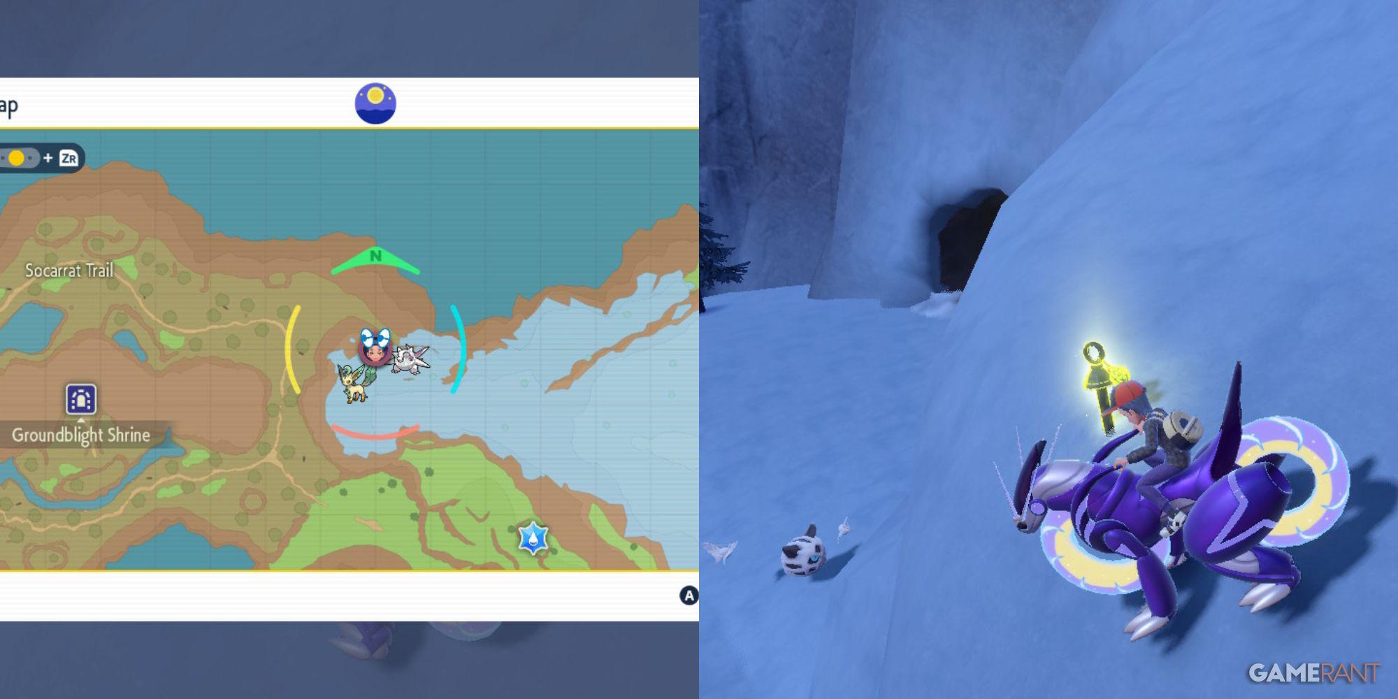 A localização dos lendários santuários de Pokémon Scarlet e Violet