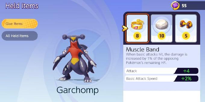 Pokemon Unite: Construções Garchomp