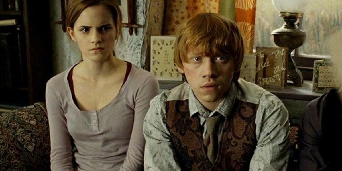 Hermione e Rony em Harry Potter