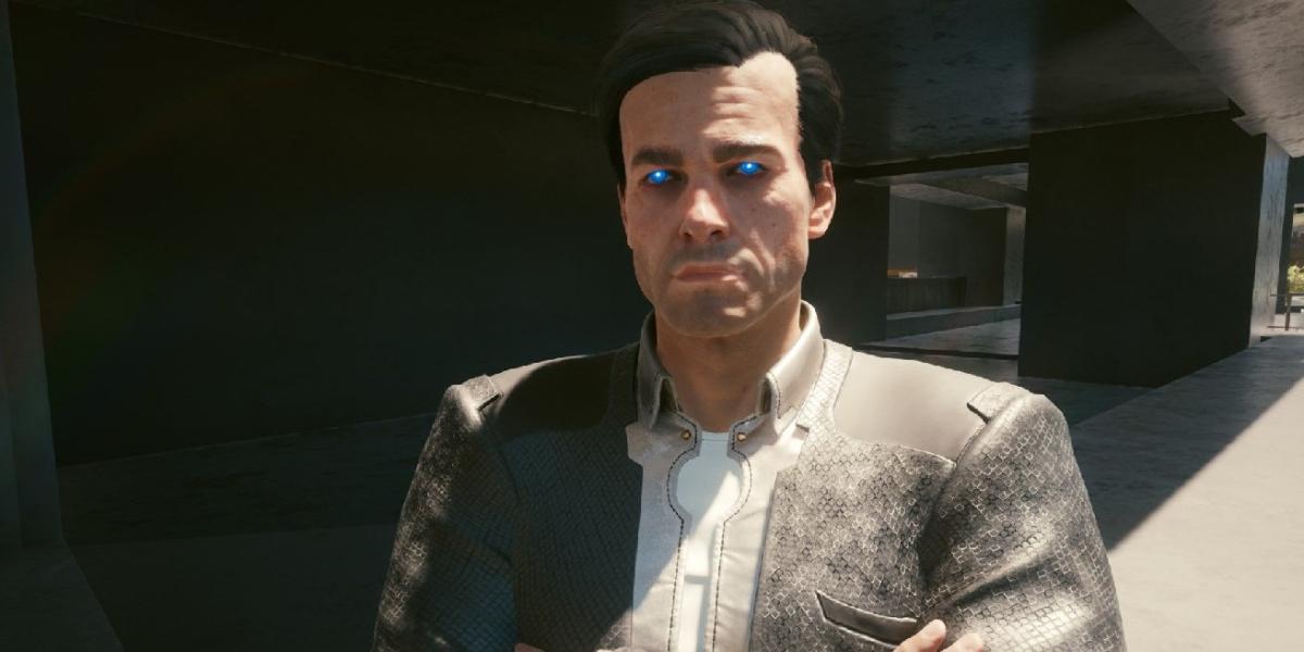 Por que o DLC Phantom Liberty do Cyberpunk 2077 provavelmente apresentará o Sr. Olhos Azuis