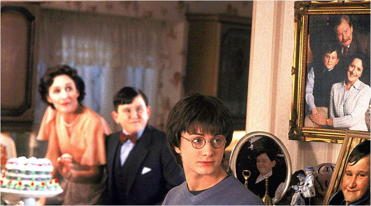Petúnia e Dudley Dursley e Harry Potter em Harry Potter.