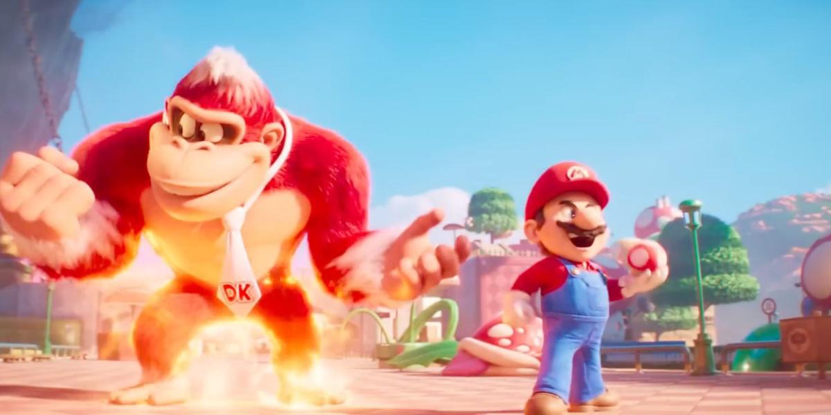 Donkey Kong e Mario em The Super Mario Bros. Movie
